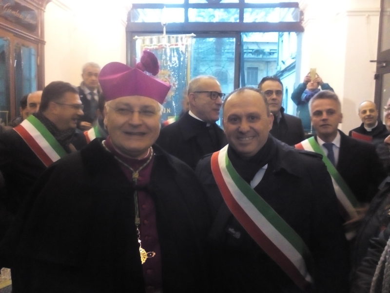 Sindaco F. Di Maiolo e Vescovo SER F. Marino - Nola 15.1.2017