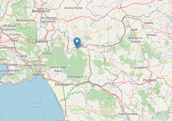Nuovo Terremoto 3.1 in Campania zona Irpinia a Nusco (Avellino) oggi 15  aprile 2020