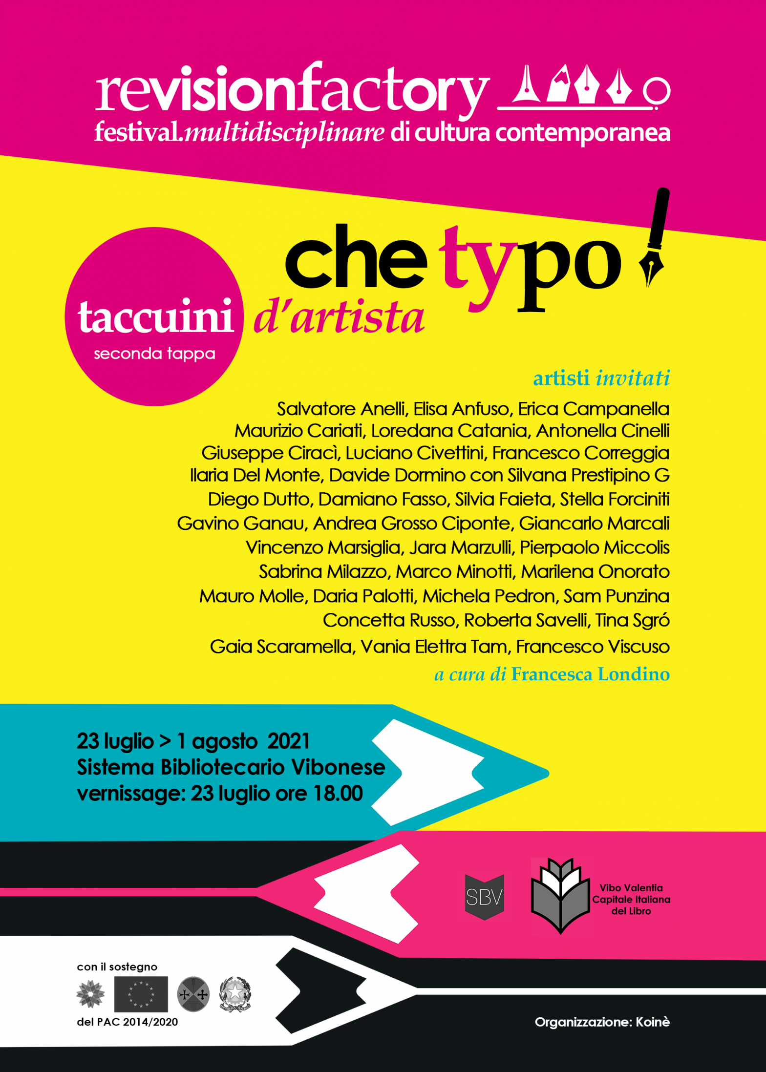 A Vibo Valentia “Che typo!” la mostra di taccuini d’artista verso la Capitale italiana del Libro