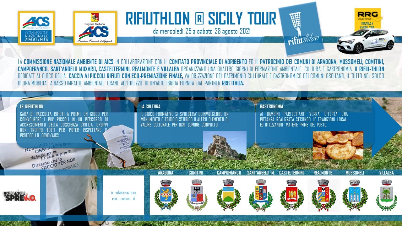 Ambiente: la Rifiuthlon Aics sbarca in Sicilia