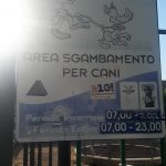 Parco Pinocchio cartello area sgambamento