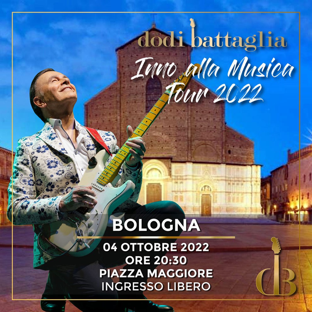Il 4 ottobre grande concerto di Dodi Battaglia, nella sua Bologna in Piazza Maggiore con ingresso libero