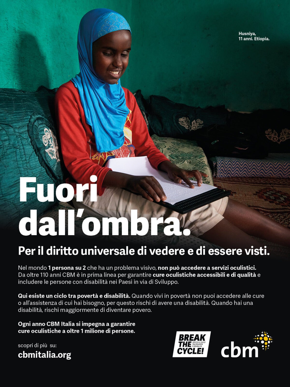 13 ottobre: Giornata Mondiale della Vista. CBM Italia lancia la campagna  “Fuori dall’ombra, per il diritto di vedere ed essere visti”