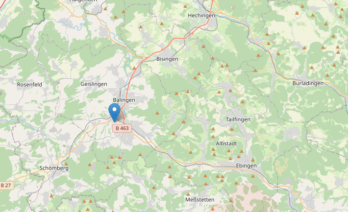 Terremoto in Germania a Hechingen  M3.7 oggi 16 ottobre alle  06:13