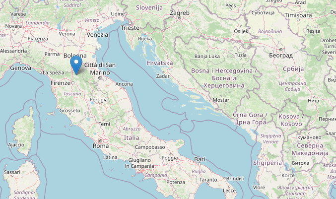 Terremoto in Toscana a Borgo San Lorenzo (Firenze)  M3.4 oggi 21  ottobre alle 05:49