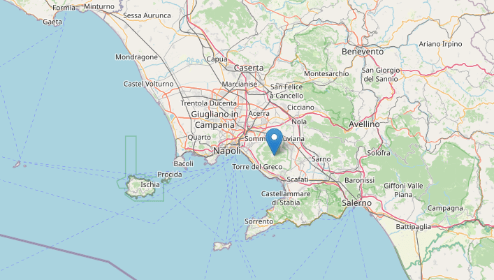🌍 Terremoto sul Vesuvio (Napoli) M2.1 oggi 2  Novembre alle 10:39