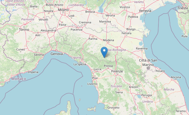 Terremoto M2.2 in Emilia Romagna a Sestola (Modena) oggi 4 novembre alle 12:10