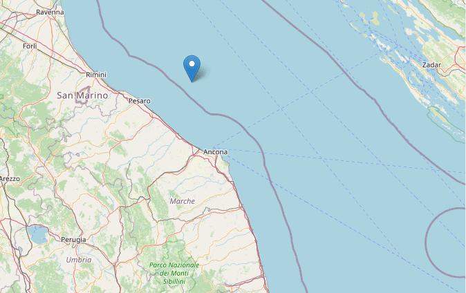 🌍 Terremoto M5.5 nella costa delle Marche davanti Pesaro  oggi 9 novembre alle 07:07