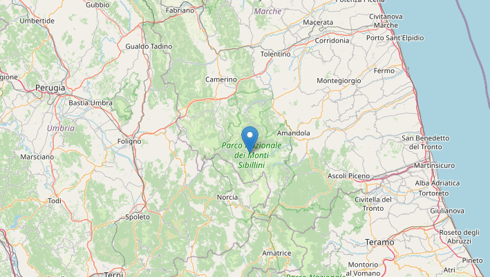 🌍 Terremoto M2.1 nelle Marche a Castelsantangelo sul Nera  (Macerata) oggi 3 novembre alle 18:28