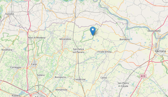 📍 Terremoto M2.4 in Emilia Romagna a San Felice sul Panaro (Modena) oggi 20 dicembre 22 alle 16:57
