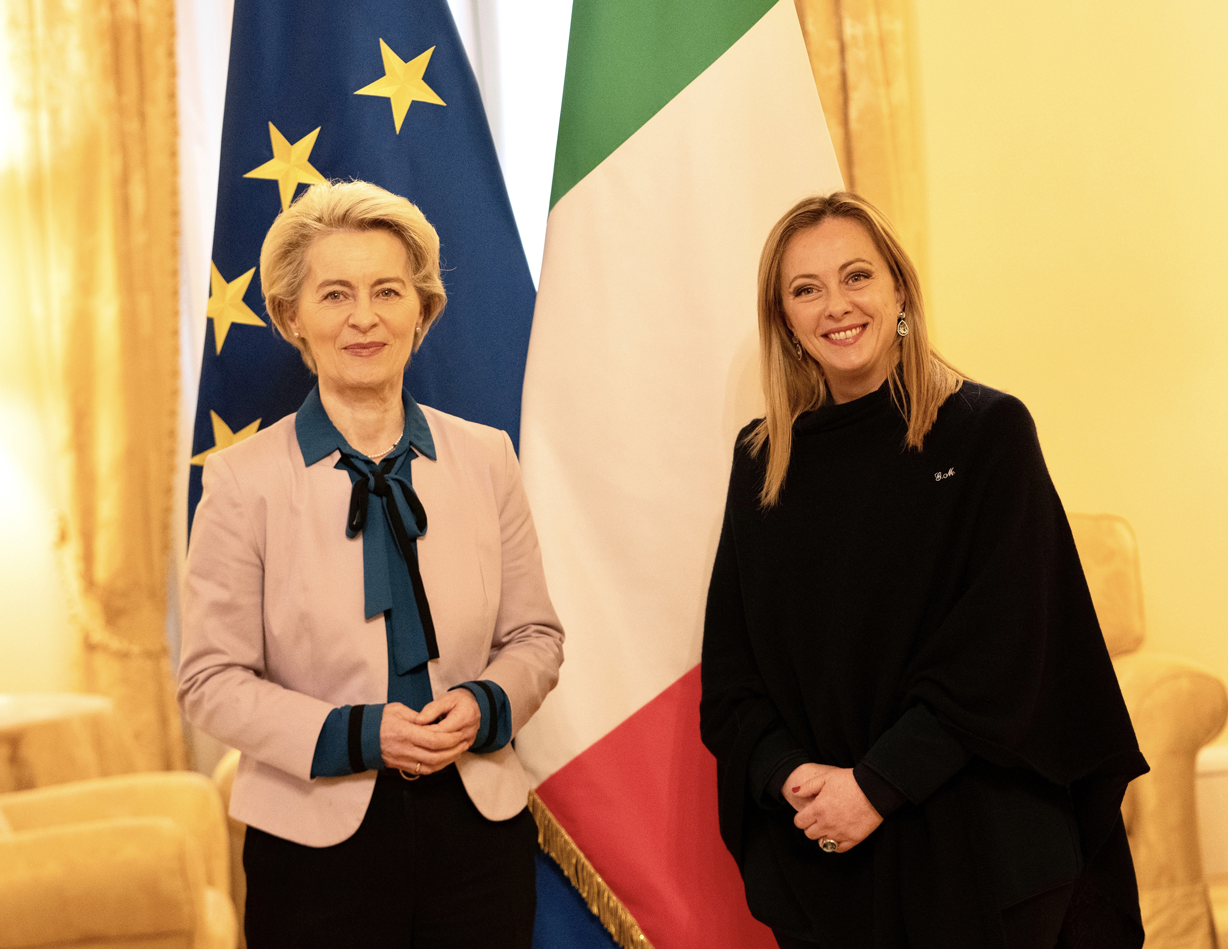 Il Premier Giorgia Meloni ha incontrato Ursula von der Leyen. Al centro PNRR e migrazione