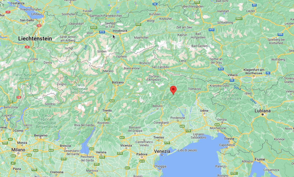 Epicentro Terremoto di magnitudo ML 2.0 del 10-01-2023 ore 23:01:37 (Italia) in zona: 9 km S Forni di Sopra (UD)