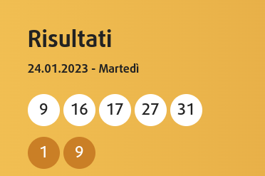 Combinazione vincente Eurojackpot concorso Nº7 del 24 gennaio 2023