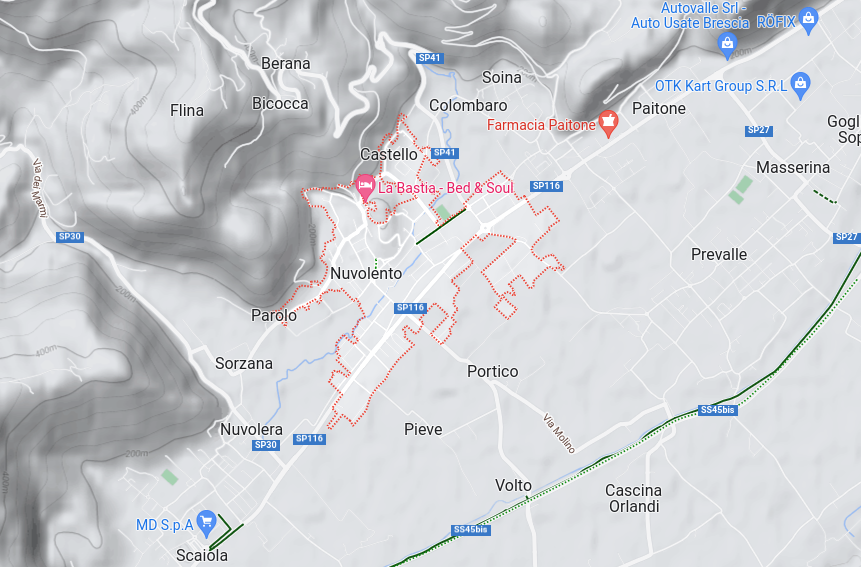 Mappa di Nuvolento in provincia di Brescia