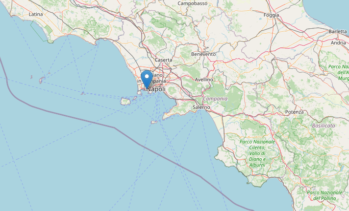 Epicentro Terremoto di magnitudo Md 2.1 del 03-01-2023 ore 14:54:18 (Italia) in zona: Campi Flegrei