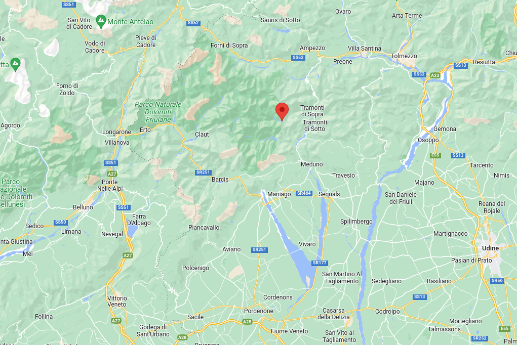 Terremoto oggi M2.7 in Friuli-Venezia Giulia a Tramonti di Sopra (Pordenone) alle 00:10 del 4 febbraio 2023