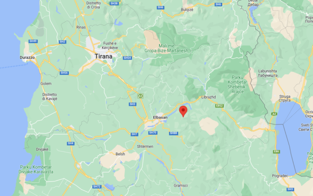 Epicentro Terremoto di magnitudo ML 3.8 del 09-02-2023 ore 11:57:37 (Italia) in zona: Albania