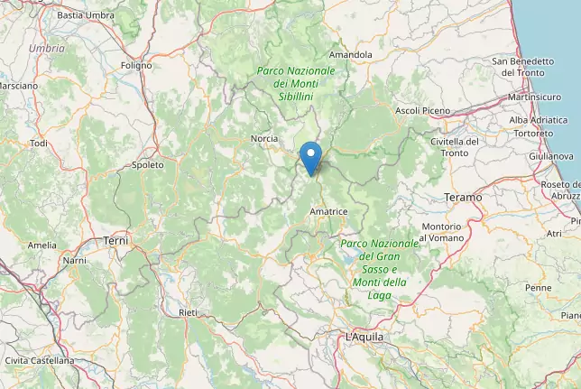 Terremoto oggi M2.3 nel Lazio ad Accumoli (Rieti) alle 18:11 del 23 marzo 2023