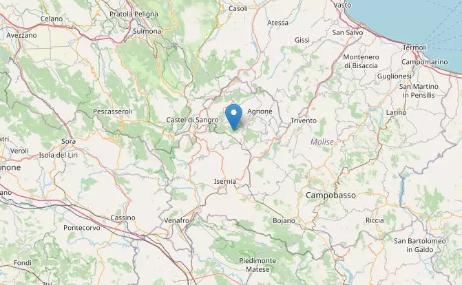 Due lievi scosse di terremoto M 2.7 e 2.4 in Molise a Vastogirardi (Isernia) oggi 26 marzo 2023 alle 06:09 e 06:10