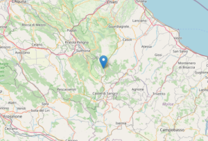 Epicentro del Terremoto di magnitudo ML 2.4 del 07-03-2023 ore 05:07:54 (Italia) in zona: 5 km NE Pescocostanzo (AQ)