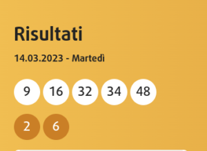 Combinazione vincente Eurojackpot concorso Nº21 del 14 marzo 2023