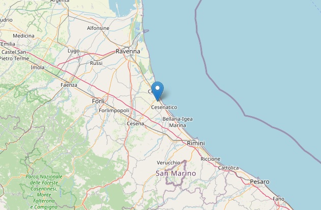 Terremoto oggi M3.0 in Emilia Romagna a Cesenatico (Forlì – Cesena) alle 06:34 del 16 marzo 2023