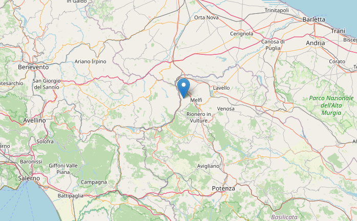 Terremoto oggi M2.1 in Campania a Monteverde (Avellino) alle 20:20 del 19 marzo 2023