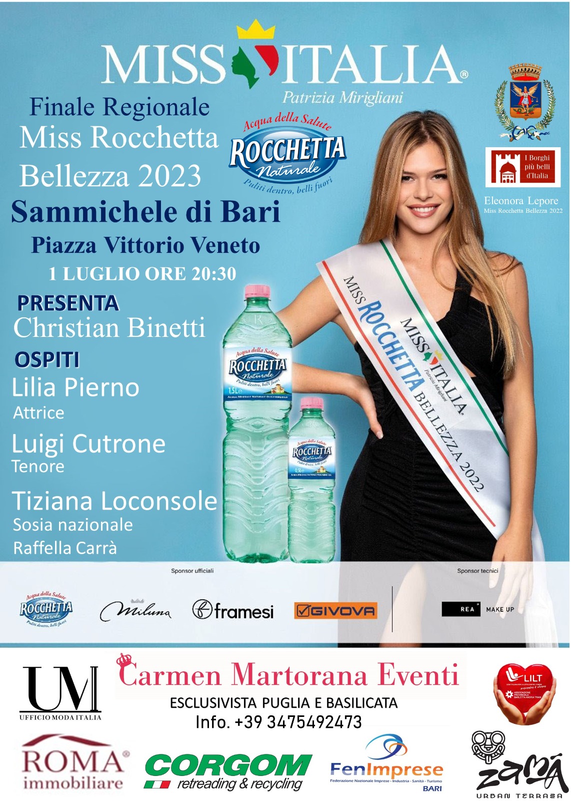 Miss Italia Puglia, il 1 luglio a Sammichele la prima finale regionale
