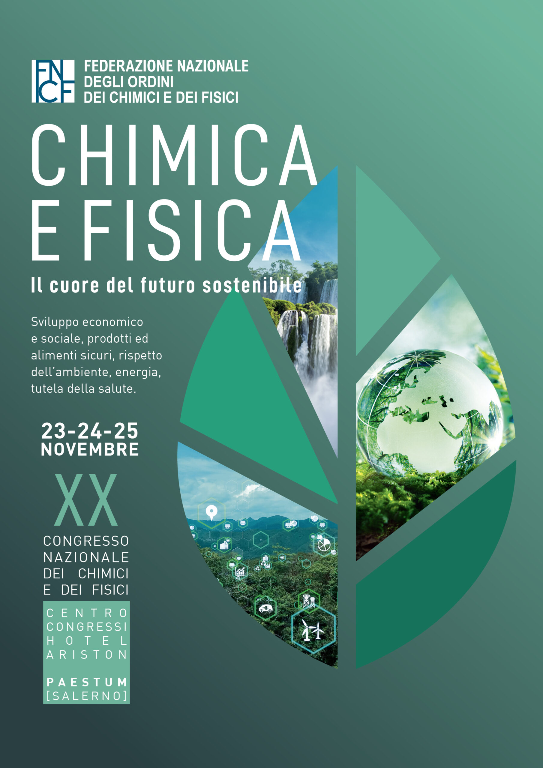 “CHIMICA E FISICA: il cuore del futuro sostenibile”, dal 23 al 25 novembre 2023 a Paestum (SA) il XX Congresso Nazionale dei Chimici e dei Fisici