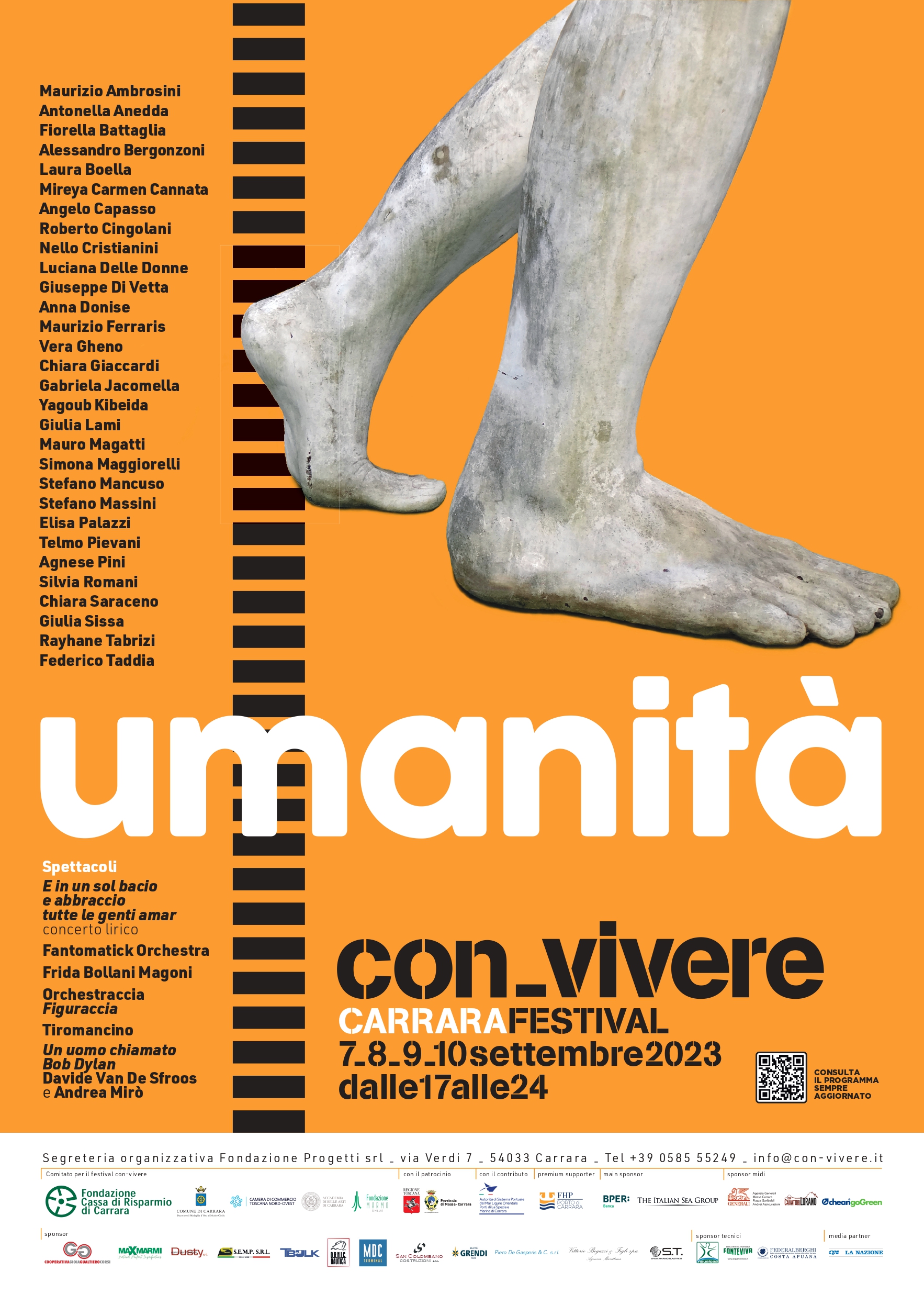 con-vivere Carrara festival 2023 Umanità