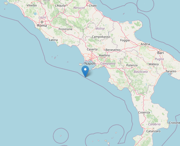 Terremoto di magnitudo 4.2 in mare al largo della Campania