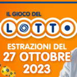 Estrazione in diretta del Gioco del Lotto e del Simbolotto di Venerdì 27 Ottobre 2023